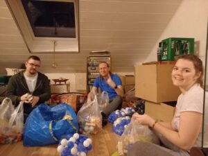 Vorbereitungen für den Rosenmontagszug